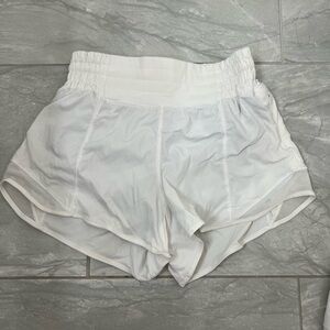 Women's White Hottyhot lululemon shorts